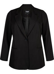 FLASH - Enkel blazer med knapp, Black