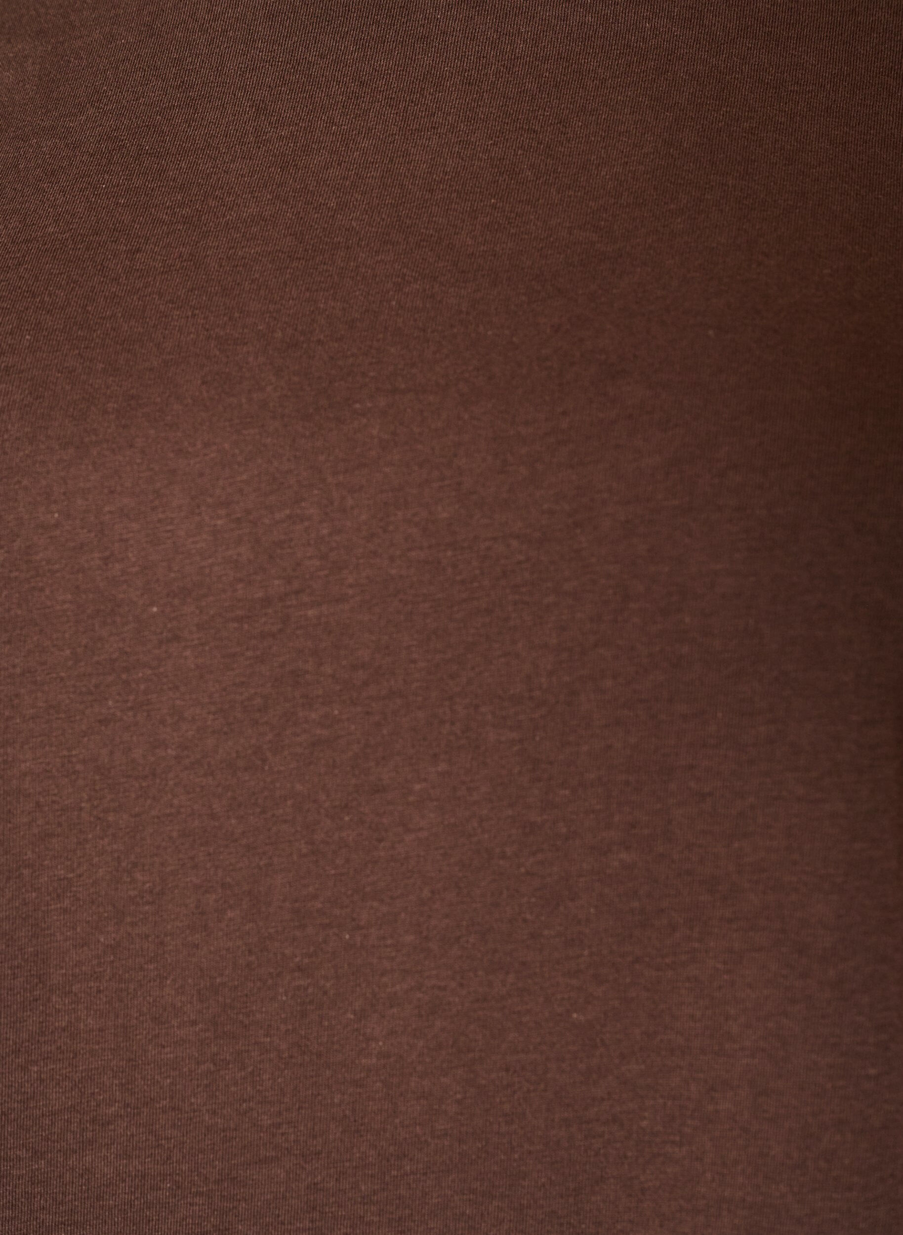 ZizziT-skjorte med asymmetrisk blondekant, Brun, Packshot image number 2