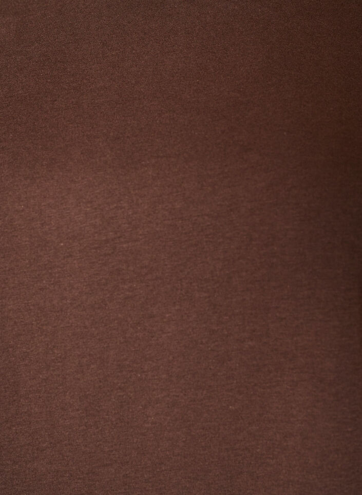 T-skjorte med asymmetrisk blondekant, Brun, Packshot image number 2