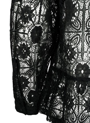 Blondebluse med knyttedetaljer, Black, Packshot image number 3