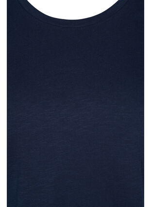 Basis T-skjorter i bomull, 2 stk., Navy/Navy Stripe, Packshot image number 3