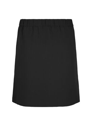 Zizzi Kort skjørt med strikk i midjen bak, Black, Packshot image number 1