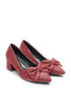 Glitterpumps med sl&oslash;yfe, R&oslash;d, Packshot image number 1