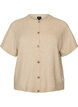 Strikket cardigan med korte ermer, Beige, Packshot image number 0