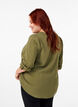 Skjortebluse i viskose med 3/4 ermer, Winter Moss, Model image number 1