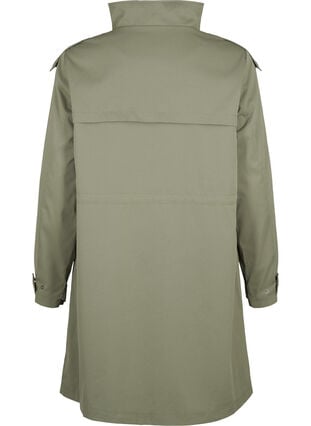 Zizzi Vannavstøtende parkas jakke, Grønn, Packshot image number 1