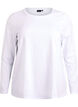 Basis jersey topp med lange ermer, Hvit, Packshot image number 0