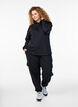 Cargo-bukser i mykt gensermateriale, Black, Model image number 0
