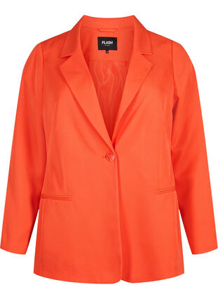 FLASH - Enkel blazer med knapp, Orange.com, Packshot image number 0
