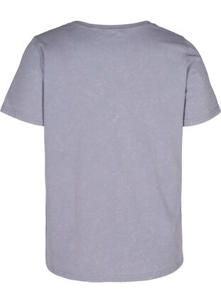 T-skjorte i bomull med trykk og korte ermer, Silver Bullet acid, Packshot image number 1