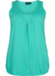 Bomullstopp med blondekant, Aqua Green