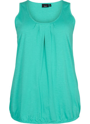 Bomullstopp med blondekant, Aqua Green, Packshot image number 0