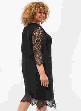 Blondekjole med 3/4-ermer, Black, Model