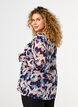 Blomstret bluse med lange ermer og V-hals, Night Sky AOP Flower, Model image number 1