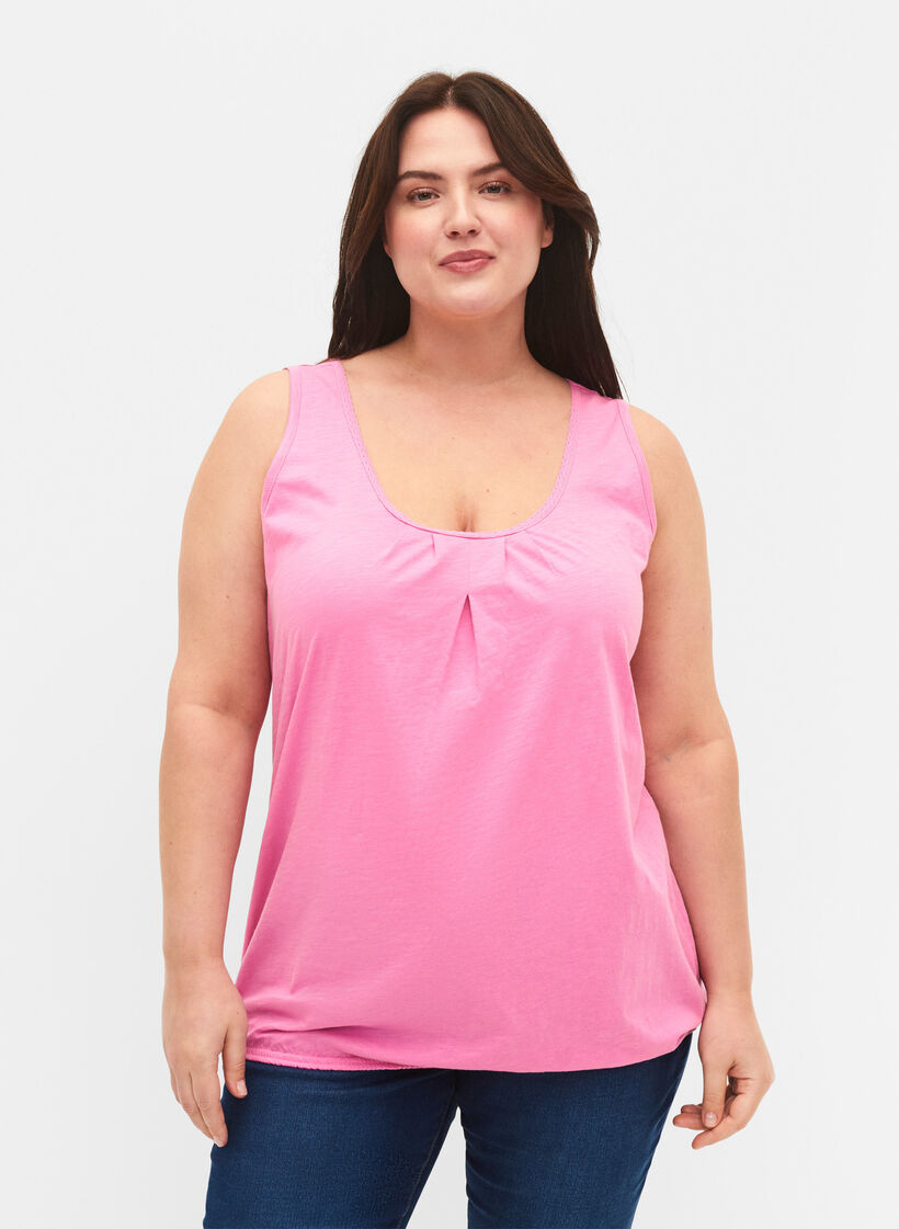 Bomullstopp med blondekant, 2 stk., Rosebloom / Black, Model image number 0