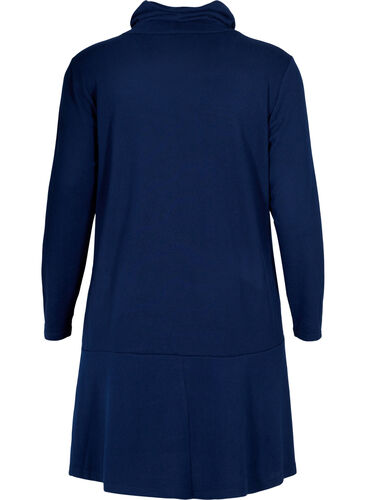 Jerseykjole med høy hals og lommer, Dress Blues Mel., Packshot image number 1