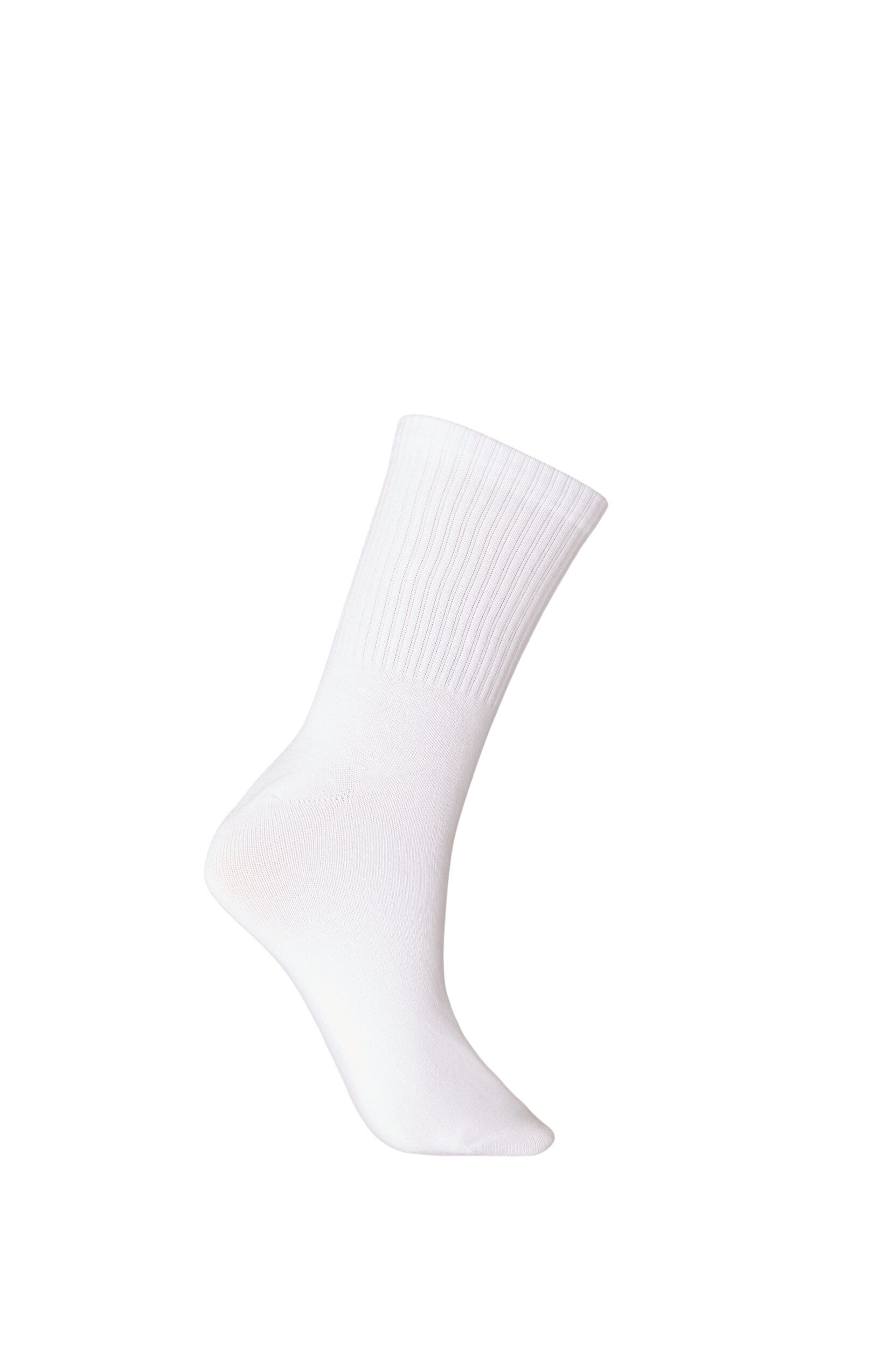 ZizziBomullssokker med m&oslash;nster, Hvit, Packshot image number 1