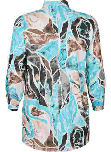 Skjorte med mønster og lange ermer, Earth AOP, Packshot image number 1
