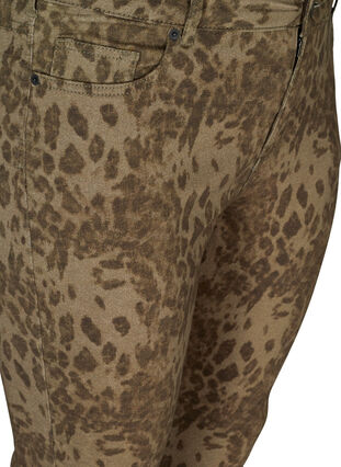 Amy jeans med print, Green Leopard, Packshot image number 2
