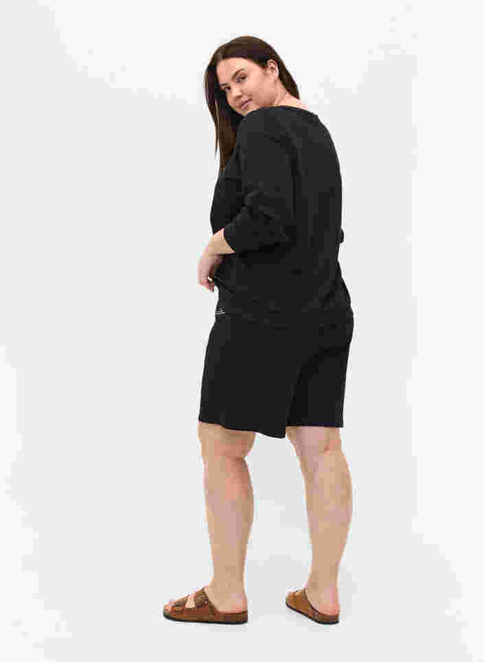 Shorts med trykk, Black, Model