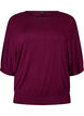 Jerseybluse med albuelange ballongermer, Lilla, Packshot image number 0
