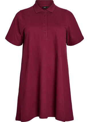 Zizzi Kort A-formet polokjole, Mørk Bordeaux, Packshot image number 0