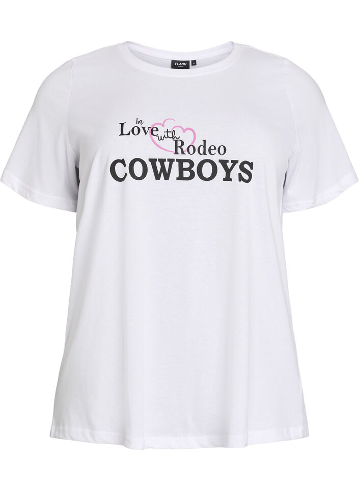 T-skjorte med trykk, Hvit, Packshot image number 0