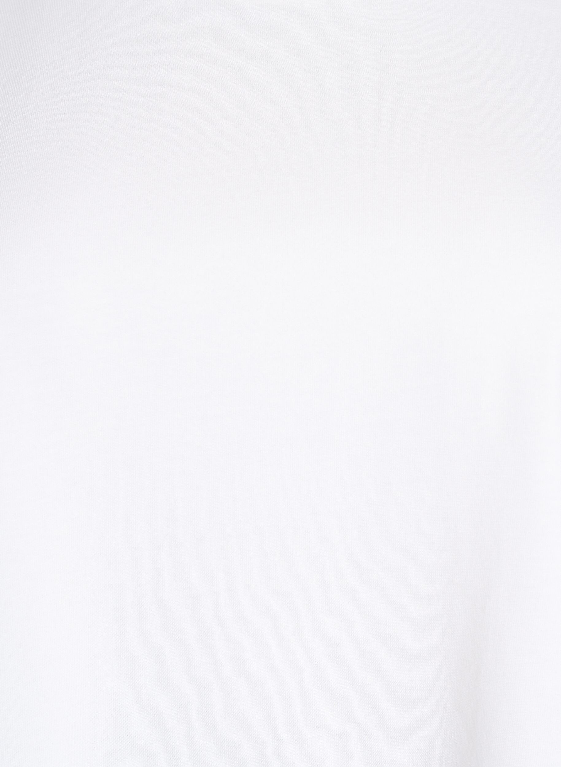 Zizzi Boxy bomulls-t-skjorte, Hvit, Packshot image number 2