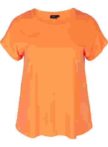 Neonfarget T-skjorte i bomull