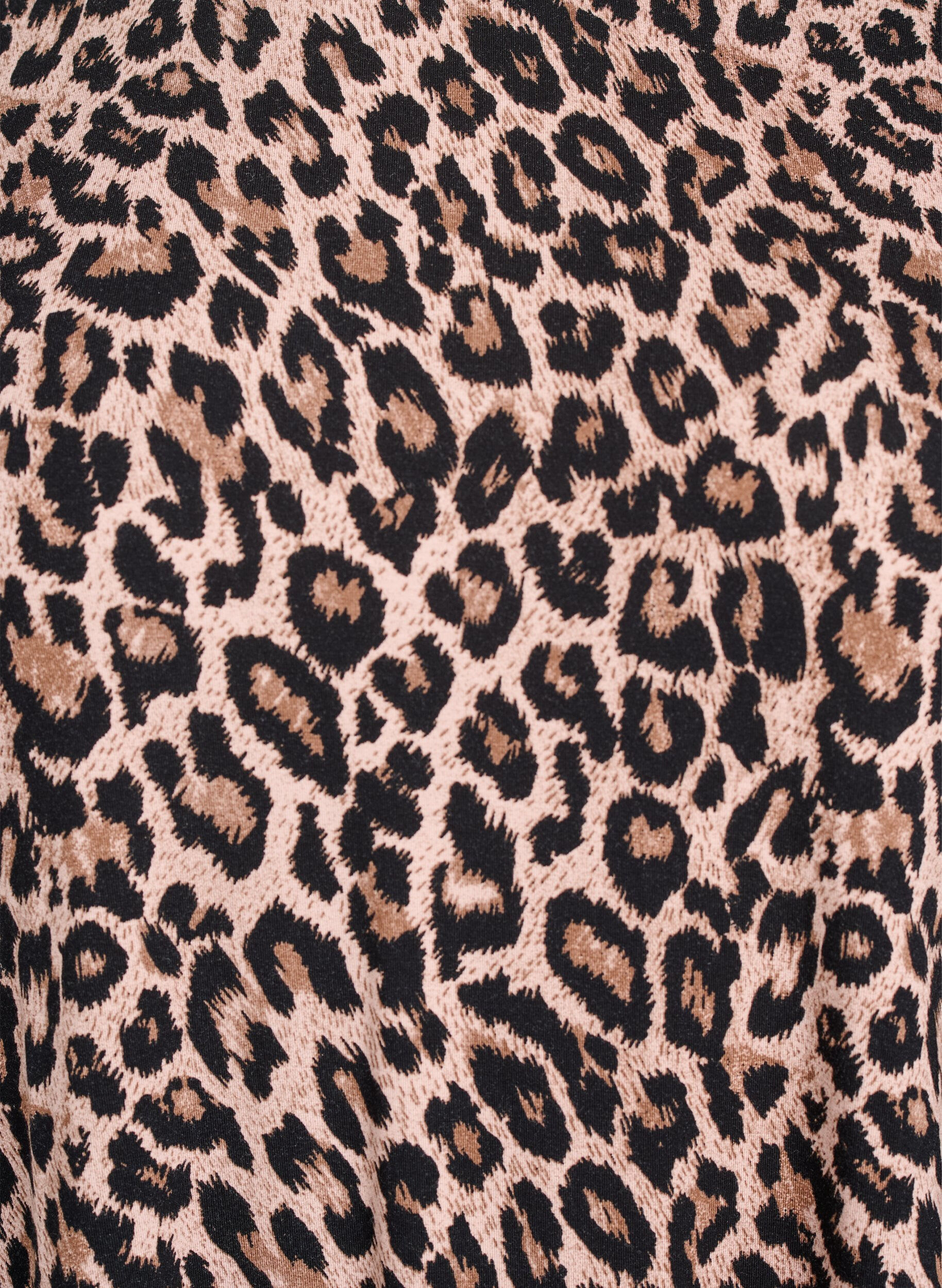 ZizziLangermet bluse med leopardm&oslash;nster, Brun, Packshot image number 2