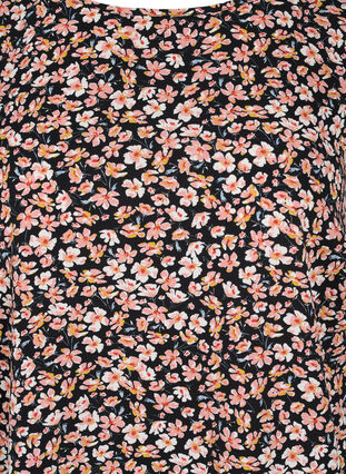 Mønstrete kjole med korte ermer, Ditsy AOP, Packshot image number 2