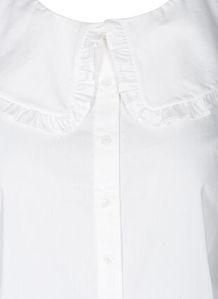 Ermeløs skjorte med stor krage, Bright White, Packshot image number 2