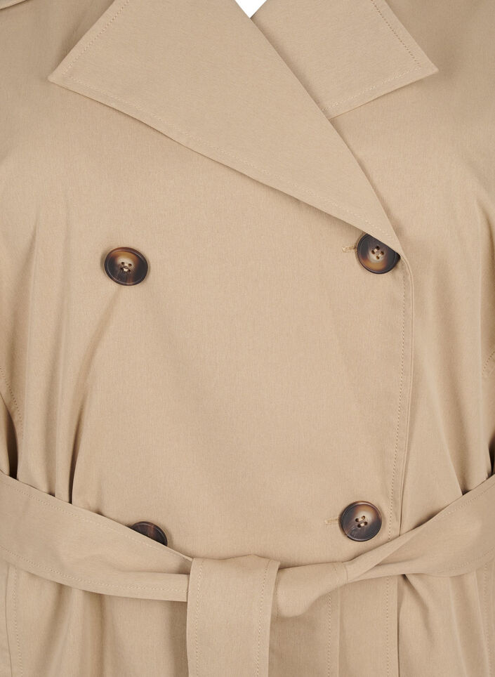 Midilang trenchcoat med belte, Incense, Packshot