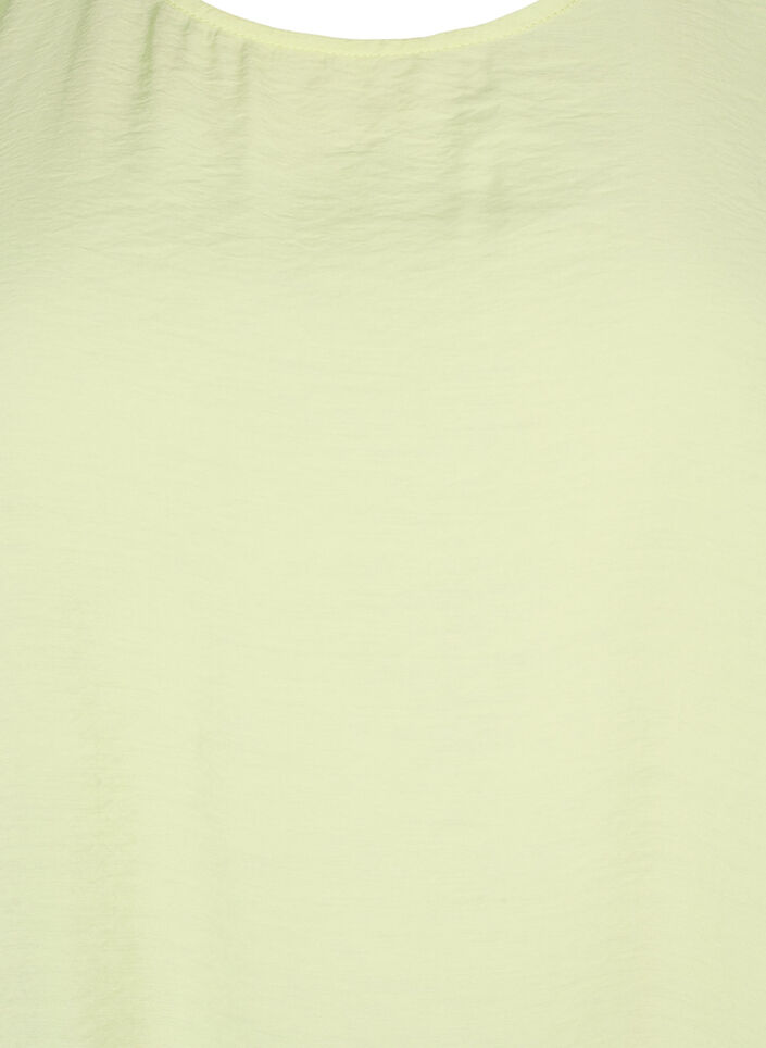 Bluse med halvlange ermer i viskose, Lily Green, Packshot image number 2