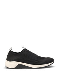 Slip-on-sneaker med bred passform, Svart Slip-on-sneaker med bred passform