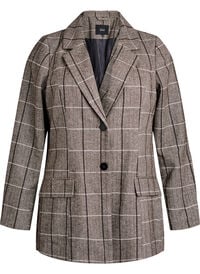 Klassisk rutete blazer, Grå Klassisk rutete blazer