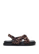 Wide fit - Sandal med knutedetaljer, Brun, Packshot image number 0