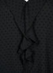 Bluse med volanger og prikkete tekstur, Black, Packshot image number 2