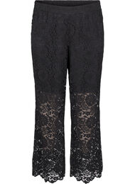 Blonderbukser med høy midje og lommer, Svart