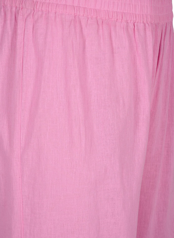 7/8-bukse i bomullsblanding med lin, Rosebloom, Packshot image number 2