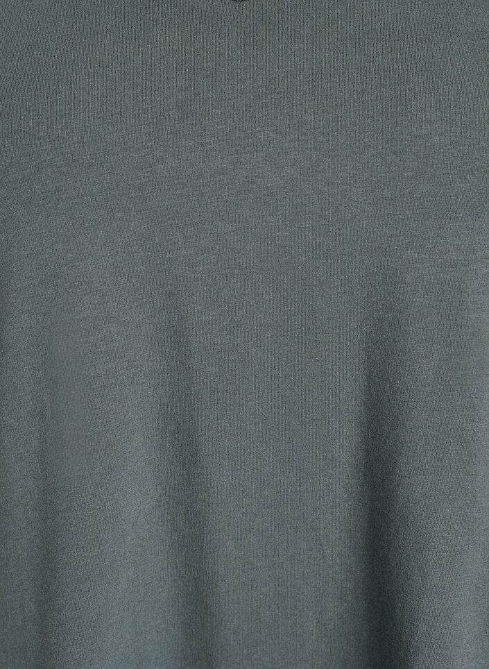 Ensfarget basis T-skjorte i bomull, Gr&oslash;nn, Packshot image number 2