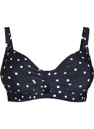 Bikinioverdel med bøyle og mønster, Black w. White Dot