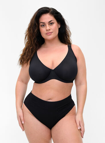 Ensfarget BH med bøyle, Black, Model image number 3
