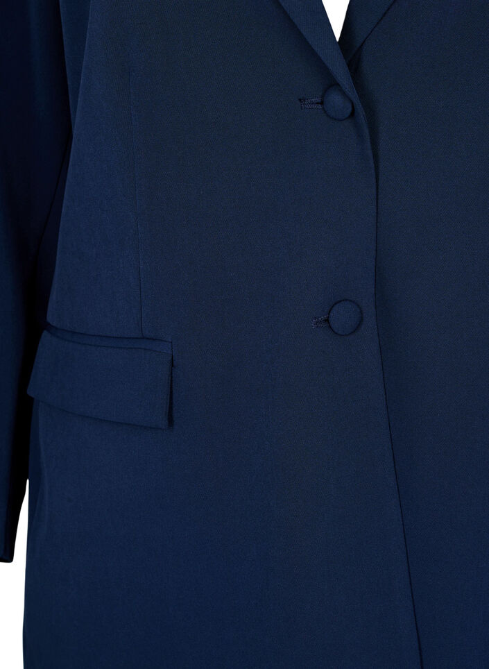 Klassisk blazer med knappelukking, Bl&aring;, Packshot image number 2