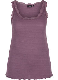 Topp med blondekant, Vintage Violet