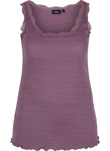 Topp med blondekant, Vintage Violet, Packshot image number 0