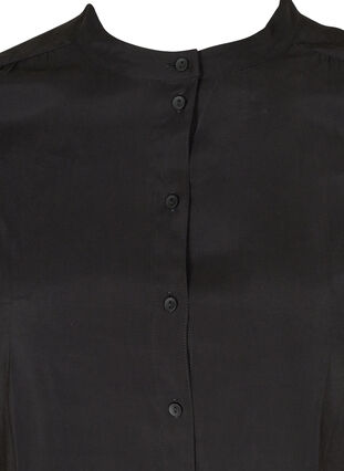 Lang skjorte i viskose, Black, Packshot image number 2