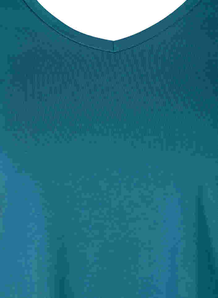 Basis T-skjorte med V-hals, Blue Coral, Packshot image number 2