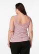 Viscose-topp med blondedetaljer, Rosa, Model image number 2