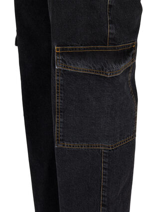 Cargo-jeans med rett passform, Black Stone, Packshot image number 3